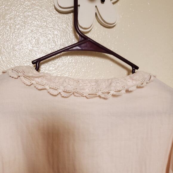 KLEEN Cottagecore Coquette Crochet Gauzy Top Soft Lagenlook - Picture 11 of 13